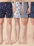 Men Pack Of 4 Printed Pure Cotton Boxers