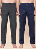 Men's Lounge Pants - 2-Pack, 100% Cotton, Side Pockets
