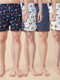Men Pack Of 4 Printed Pure Cotton Boxers