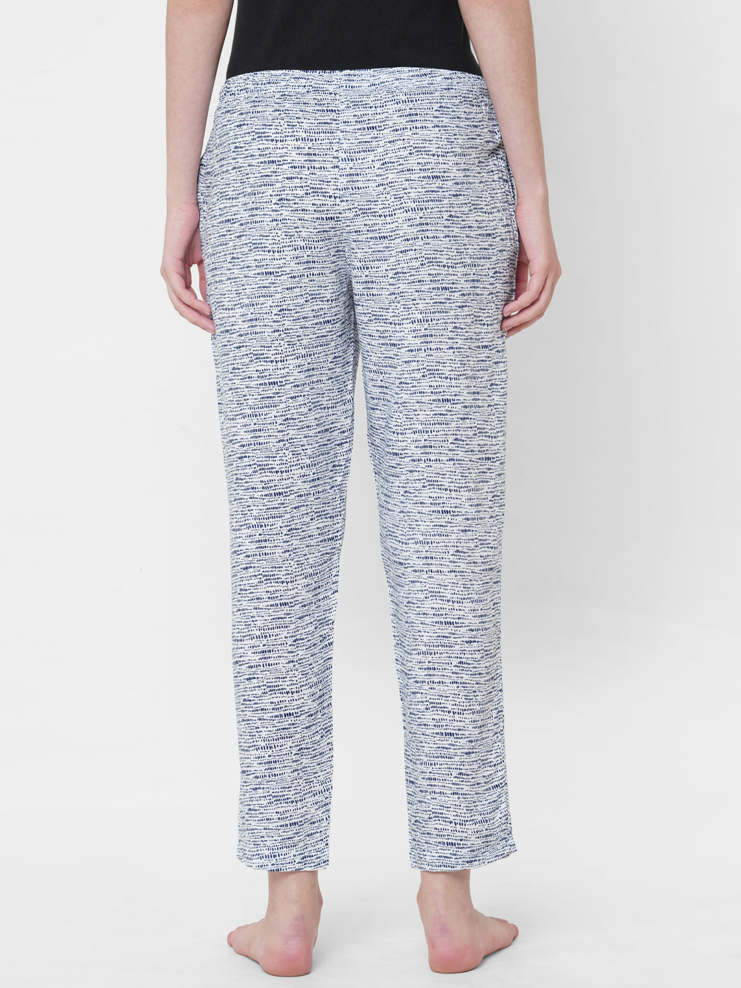 Women's Printed, Blue, Viscose, Regular Fit, Elasticated, Waistband, Pyjama  With Side Pockets