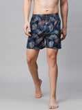 Men's Multicolor, 100% Cotton, Printed, Regular Fit, Inner Elastic, Mid-Rise, Boxers- Pack of 3