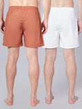 Men’s 100% Cotton Solid Boxers Shorts With Side Pockets (Pack of 2)