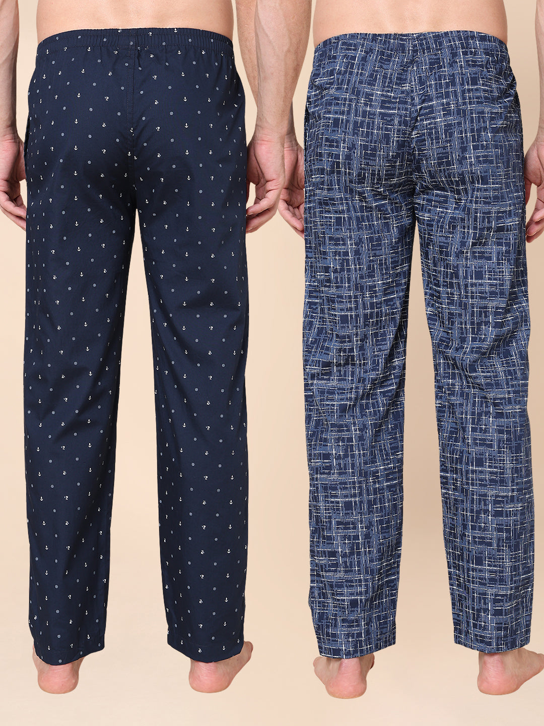 Men's Lounge Pants - 2-Pack, 100% Cotton, Side Pockets