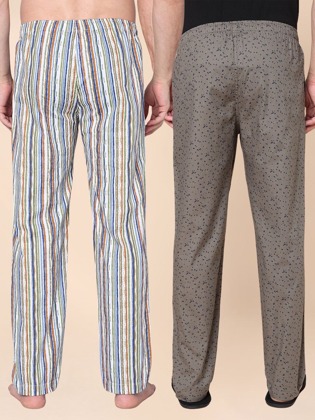 Men's Lounge Pants - 2-Pack, 100% Cotton, Side Pockets