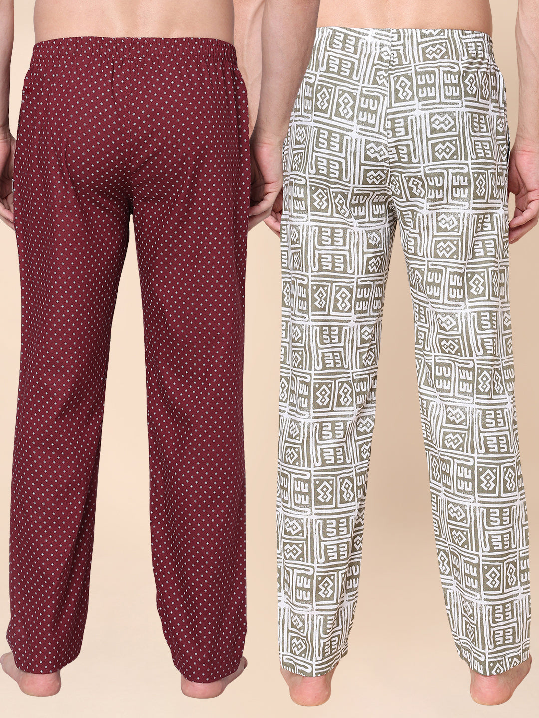 Men's Lounge Pants - 2-Pack, 100% Cotton, Side Pockets