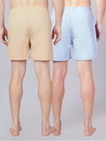 Men’s 100% Cotton Solid Boxers Shorts With Side Pockets (Pack of 2)