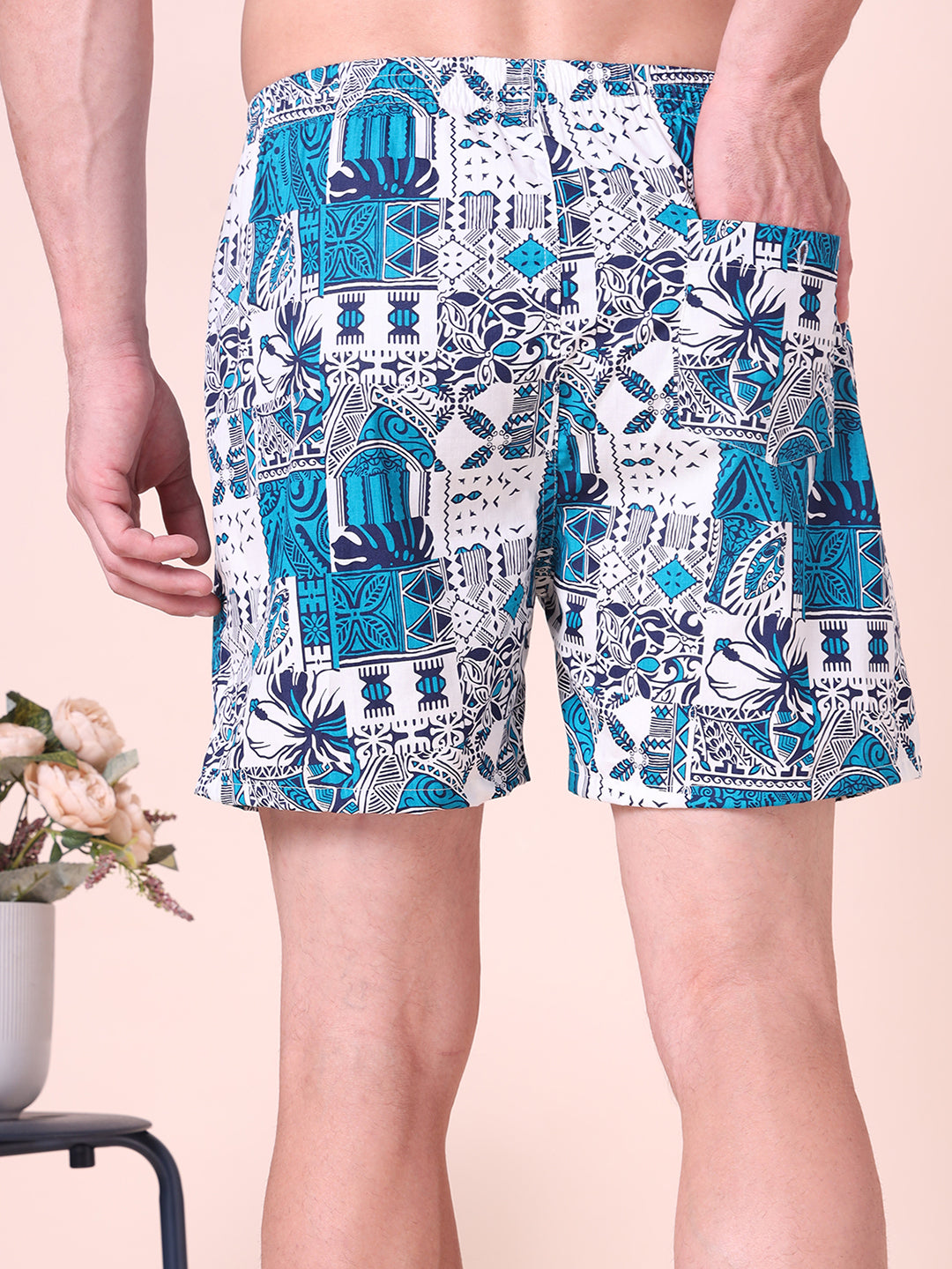 Aqua Men's Cotton Printed Boxer