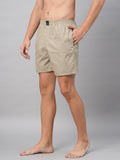 Men's Beige, 100% Cotton, Printed, Regular Fit, Inner Elastic, Mid-Rise, Boxers