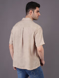 Men Relaxed Fit Cotton Jacquard Textured Resort Shirt