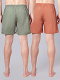 Men’s 100% Cotton Solid Boxers Shorts With Side Pockets (Pack of 2)