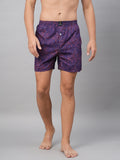 Men's Multicolor, 100% Cotton, Printed, Regular Fit, Inner Elastic, Mid-Rise, Boxers