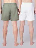 Men’s 100% Cotton Solid Boxers Shorts With Side Pockets (Pack of 2)