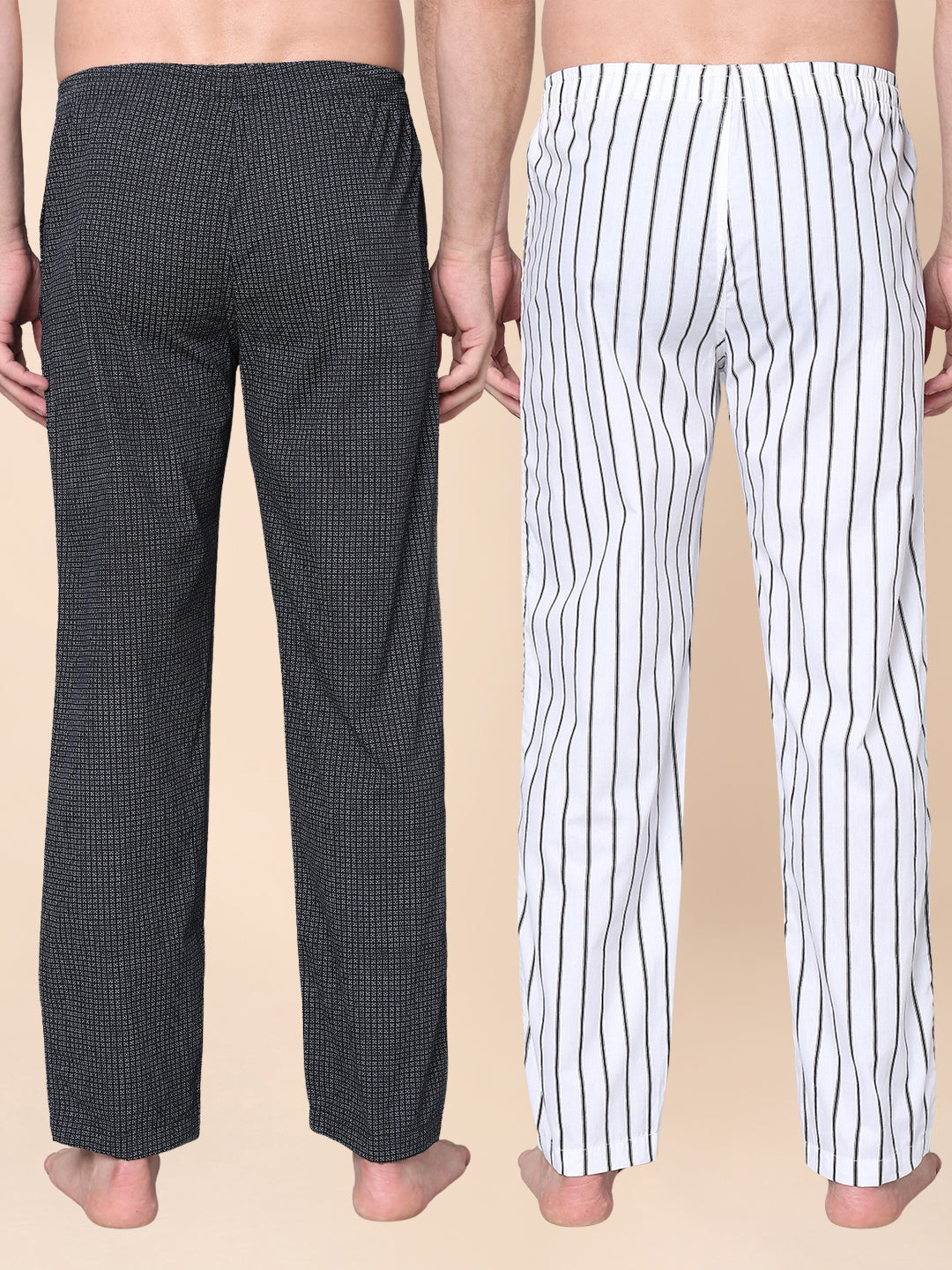Men's Lounge Pants - 2-Pack, 100% Cotton, Side Pockets