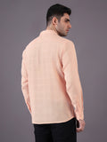 Men Solid Textured Cotton Dobby Shirt