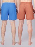 Men’s 100% Cotton Solid Boxers Shorts With Side Pockets (Pack of 2)