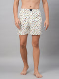 Men's Multicolor, 100% Cotton, Printed, Regular Fit, Inner Elastic, Mid-Rise, Boxers