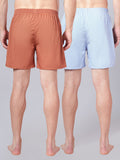Men’s 100% Cotton Solid Boxers Shorts With Side Pockets (Pack of 2)
