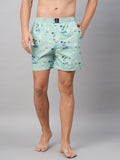 Men's Multicolor, 100% Cotton, Printed, Regular Fit, Inner Elastic, Mid-Rise, Boxers