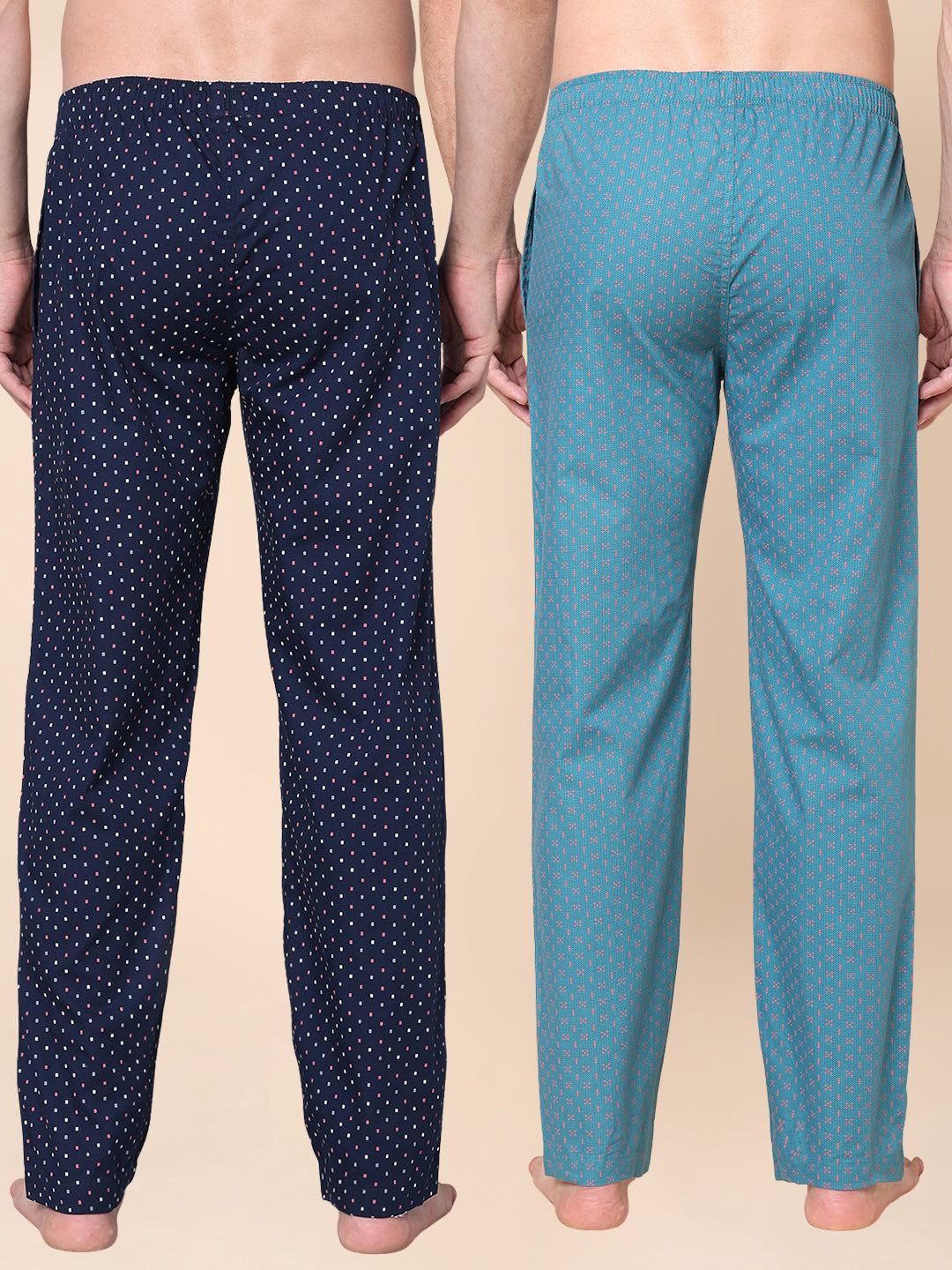 Men's Lounge Pants - 2-Pack, 100% Cotton, Side Pockets