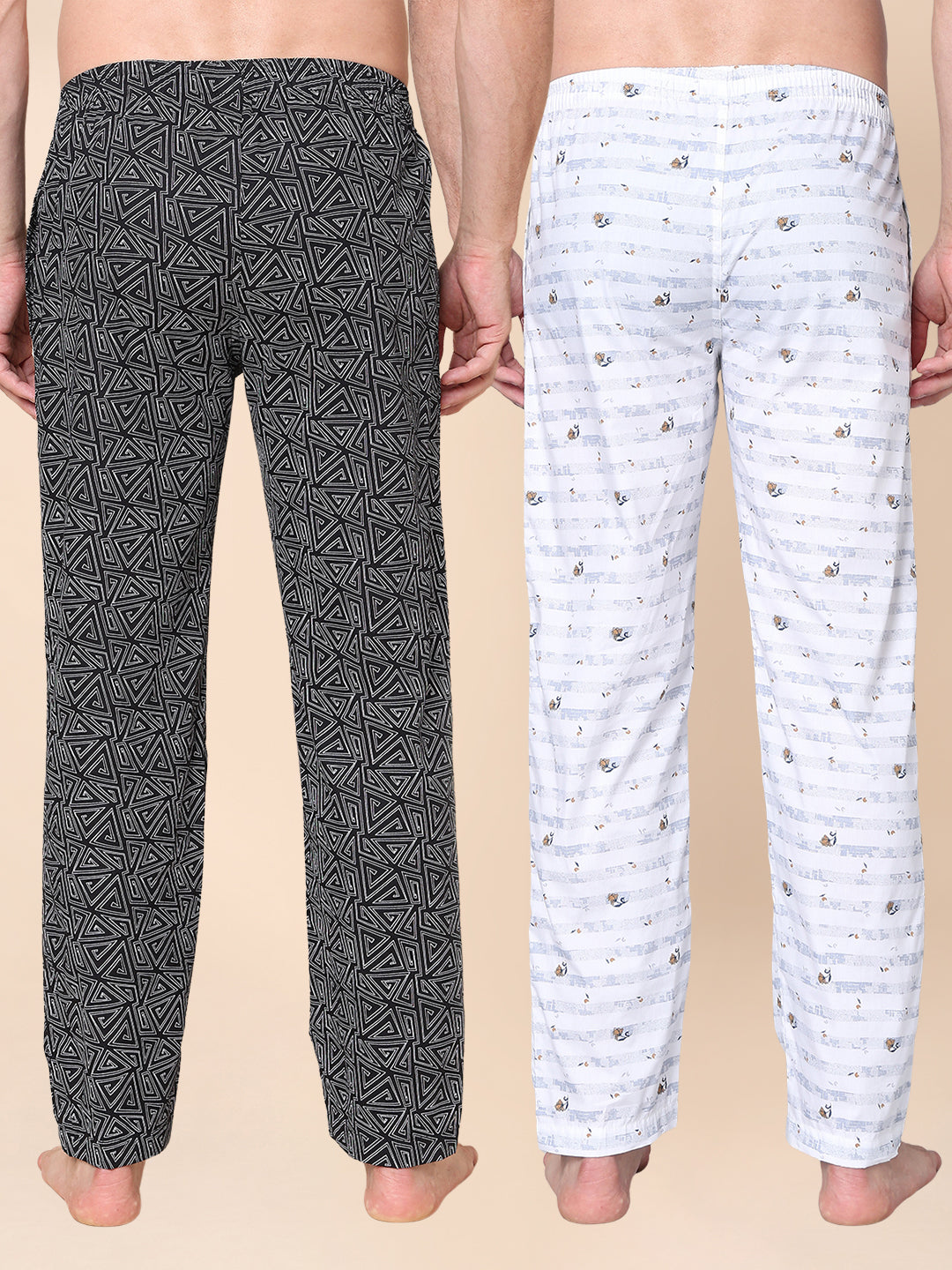 Men's Lounge Pants - 2-Pack, 100% Cotton, Side Pockets