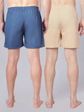 Men’s 100% Cotton Solid Boxers Shorts With Side Pockets (Pack of 2)