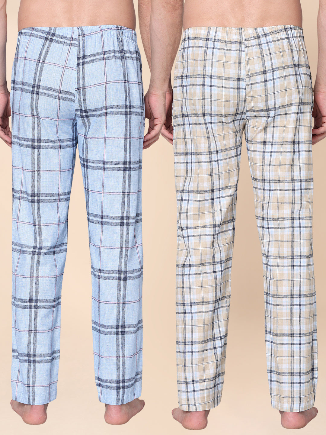 Men's Lounge Pants - 2-Pack, 100% Cotton, Side Pockets