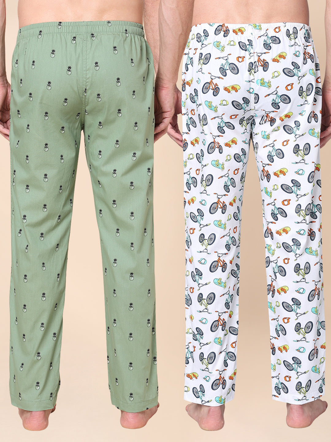 Men's Lounge Pants - 2-Pack, 100% Cotton, Side Pockets