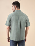 Men Relaxed Fit Cotton Jacquard Textured Resort Shirt