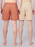 Men’s 100% Cotton Solid Boxers Shorts With Side Pockets (Pack of 2)