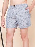 Men’s 100% Cotton Printed Boxers Shorts With Side Pockets (Pack of 2)