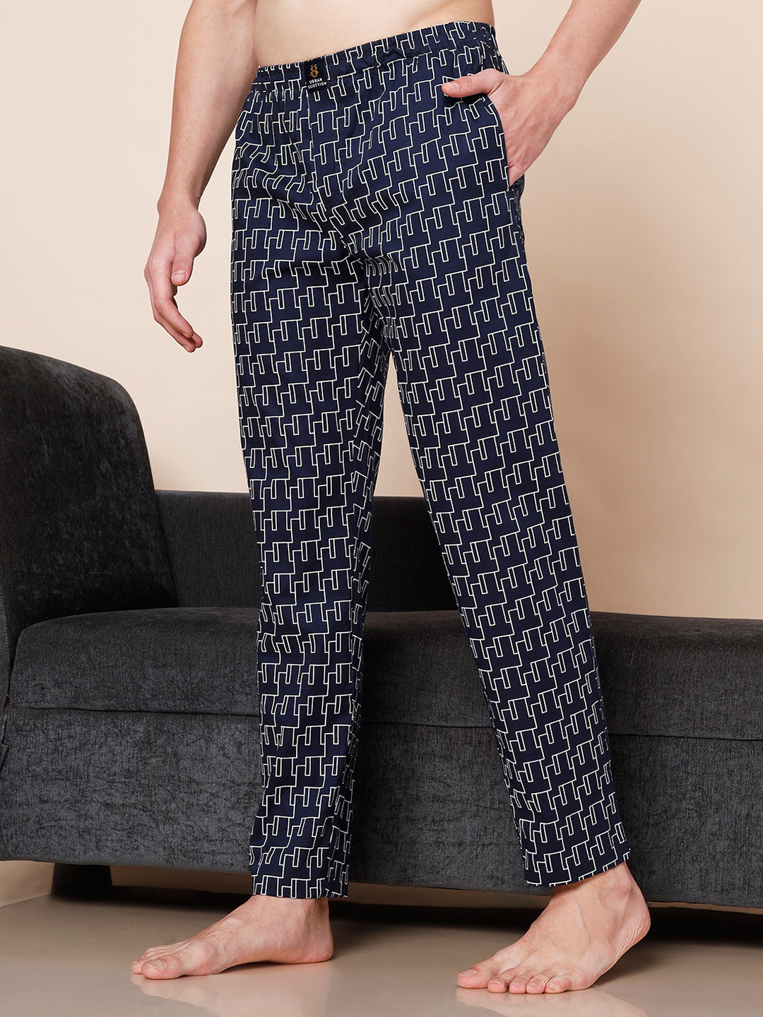 Men's Lounge Pants - 2-Pack, 100% Cotton, Side Pockets