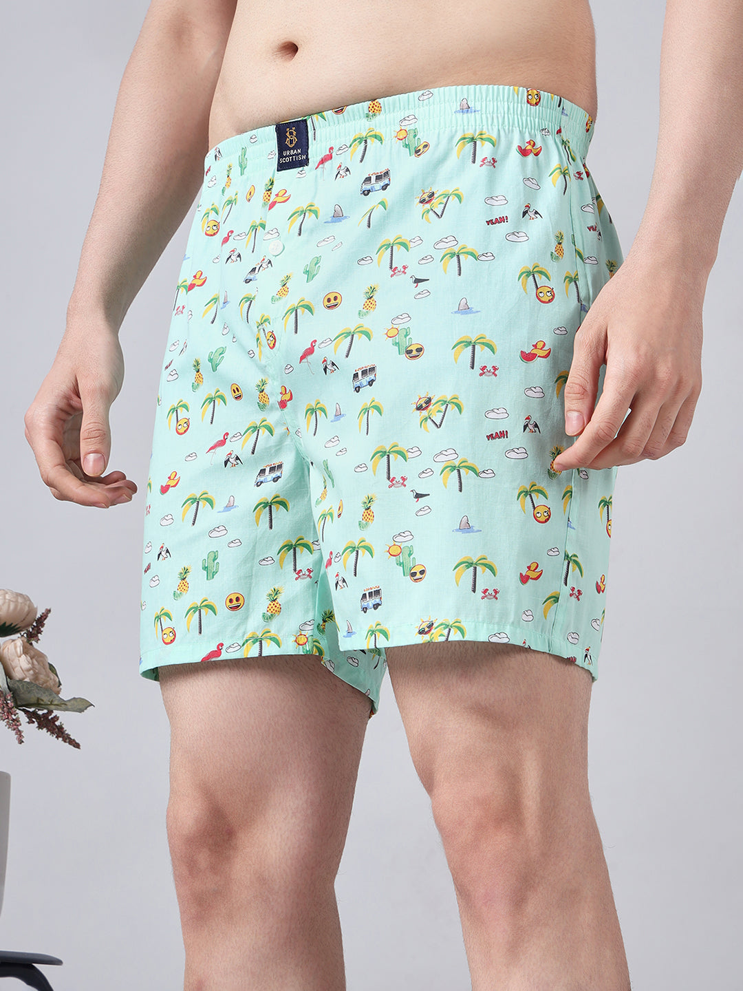 Men Pack Of 4 Printed Pure Cotton Boxers