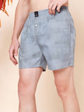 Men’s 100% Cotton Printed Boxers Shorts With Side Pockets (Pack of 2)