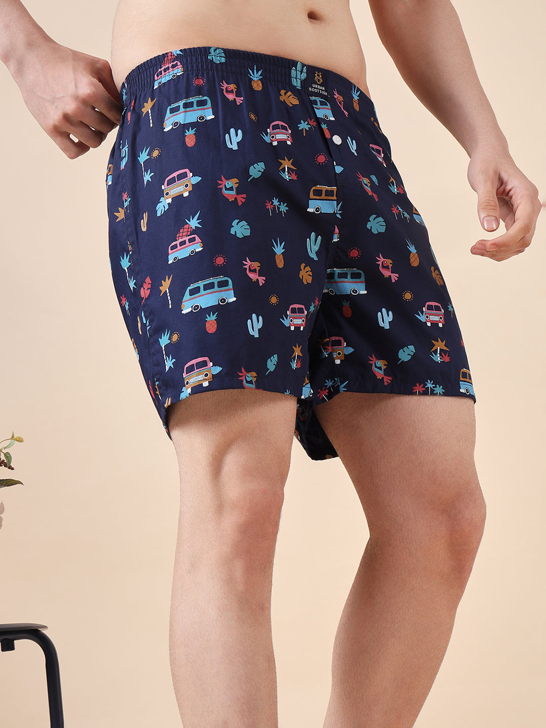 Men Pack Of 4 Printed Pure Cotton Boxers