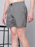 Men’s 100% Cotton Printed Boxers Shorts With Side Pockets (Pack of 2)