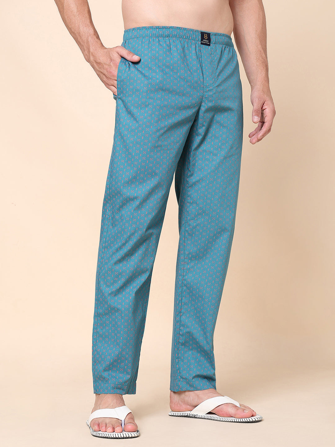 Men's Lounge Pants - 2-Pack, 100% Cotton, Side Pockets