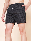 Men’s 100% Cotton Printed Boxers Shorts With Side Pockets (Pack of 2)