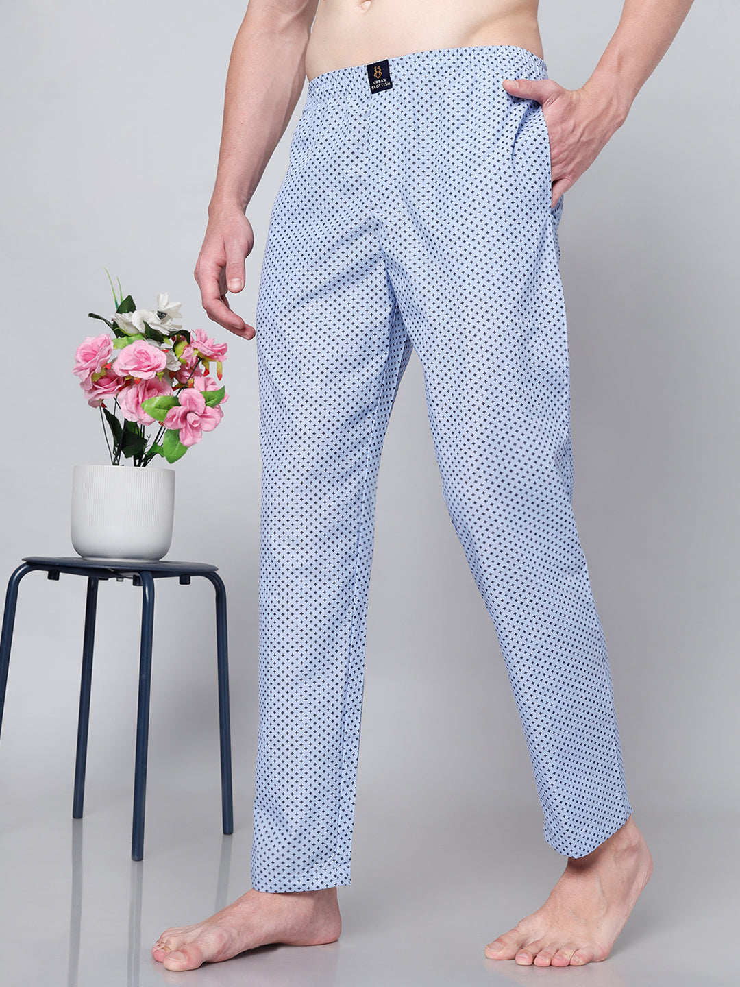 Men's Lounge Pants - 2-Pack, 100% Cotton, Side Pockets