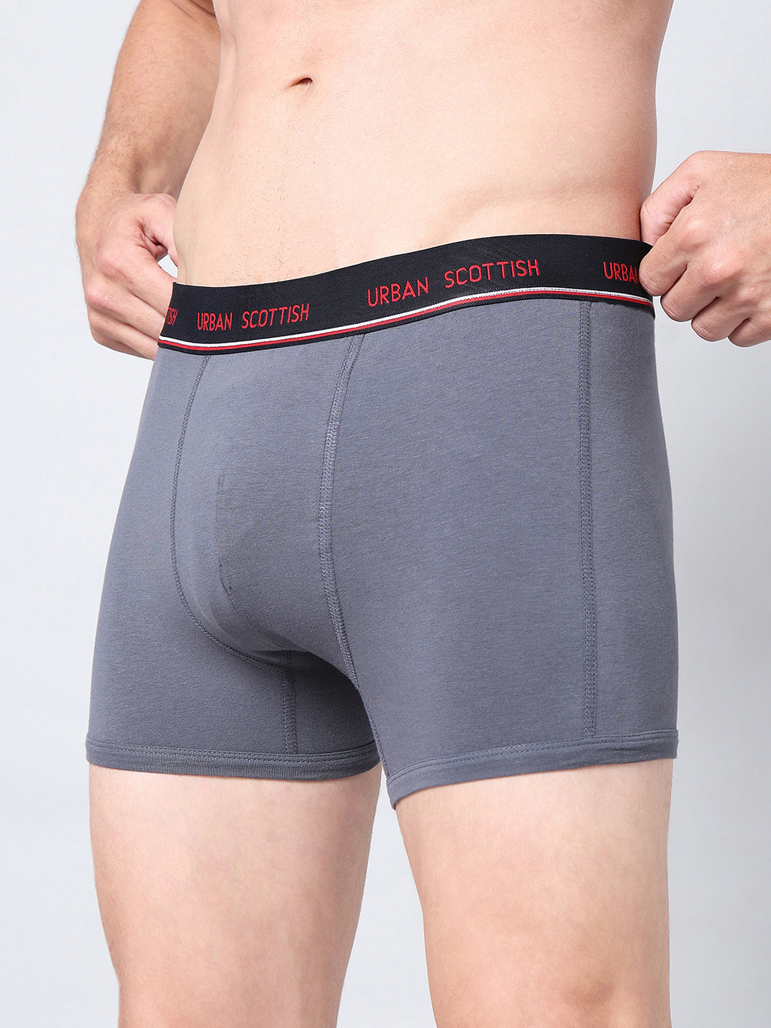 Men's Solid Cotton Stretch Trunks (Pack of 5)