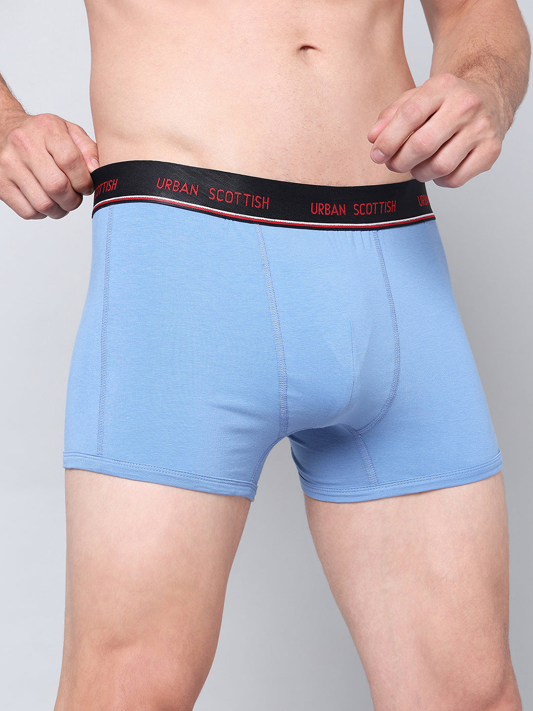 Men's Solid Cotton Stretch Trunks (Pack of 5)