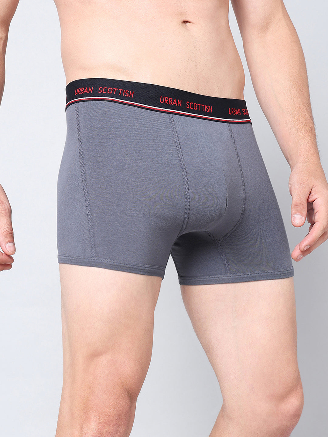 Men's Solid Cotton Stretch Trunks (Pack of 5)