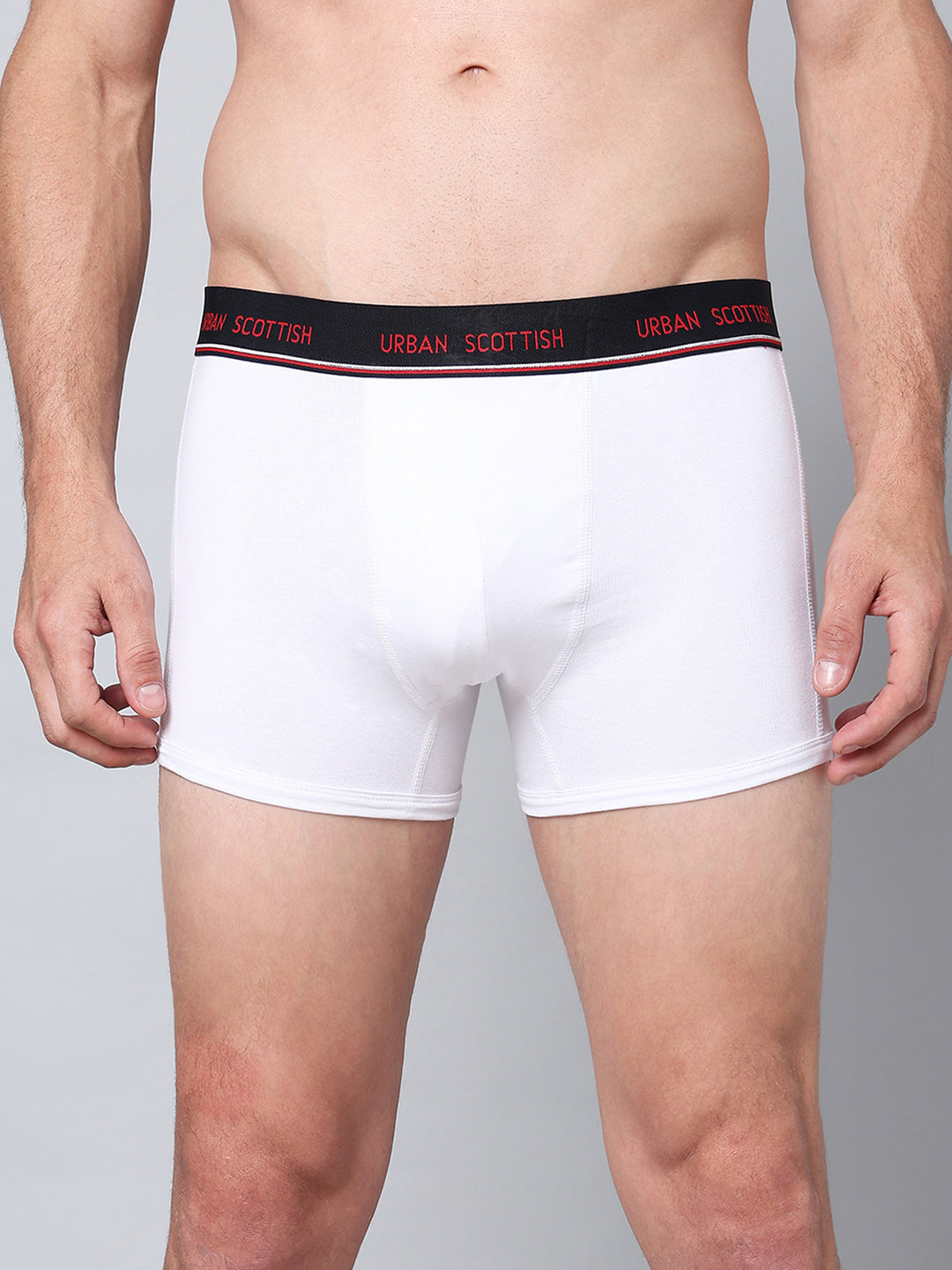 Men's Solid Cotton Stretch Trunks (Pack of 5)