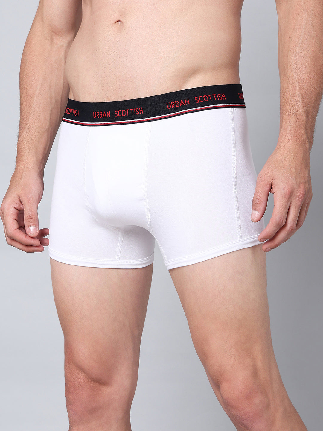 Men's Solid Cotton Stretch Trunks (Pack of 5)