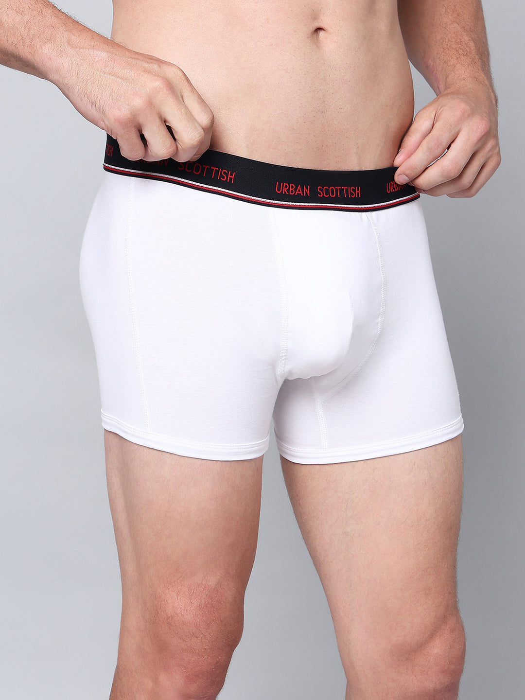 Men's Solid Cotton Stretch Trunks (Pack of 5)