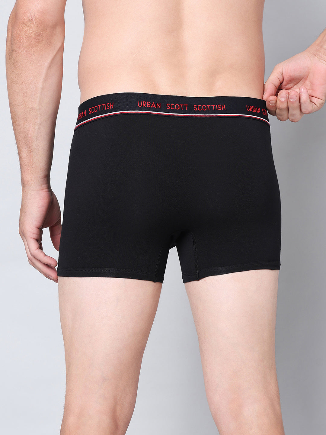 Men's Solid Cotton Stretch Trunks (Pack of 5)