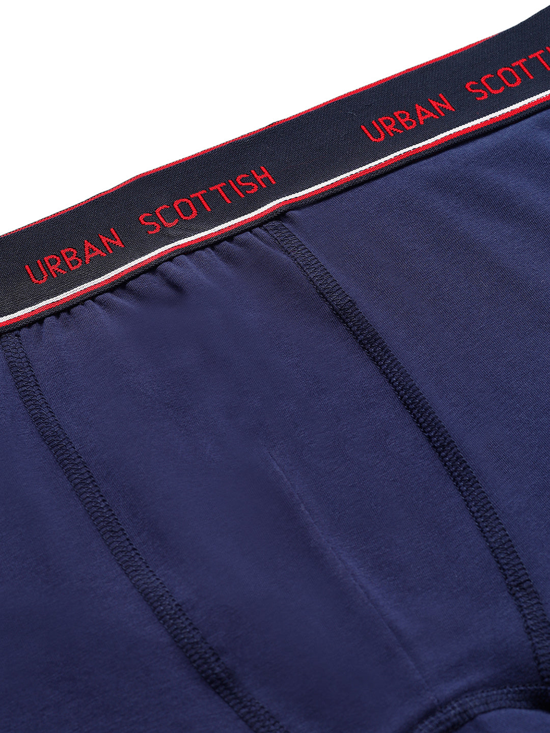 Men's Solid Cotton Stretch Trunks (Pack of 5)