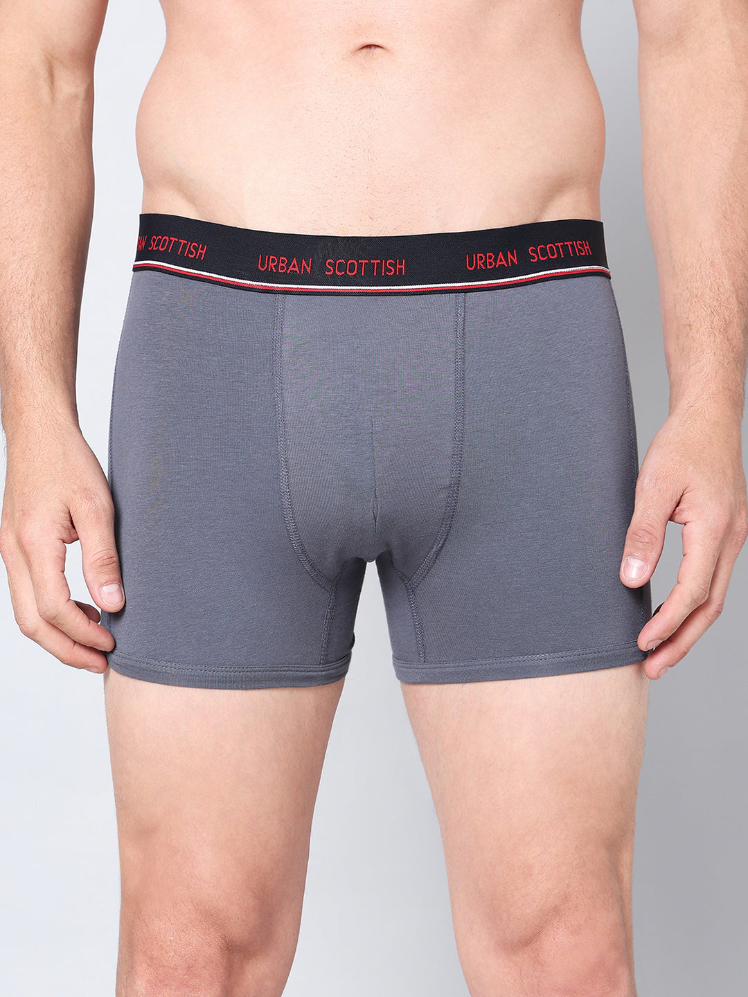 Men's Solid Cotton Stretch Trunks (Pack of 5)