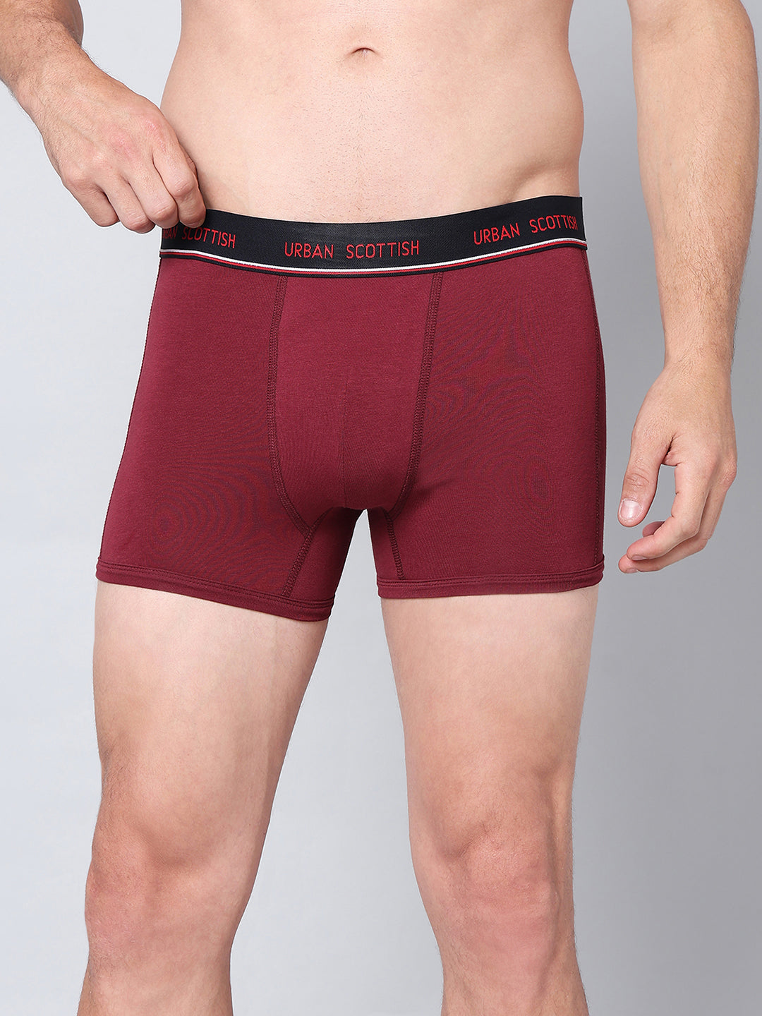 Men's Solid Cotton Stretch Trunks (Pack of 5)