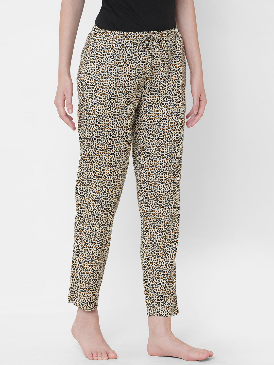Women's Animal Print, Multicolor, Viscose, Regular Fit, Elasticated, Waistband, Pyjama  With Side Pockets