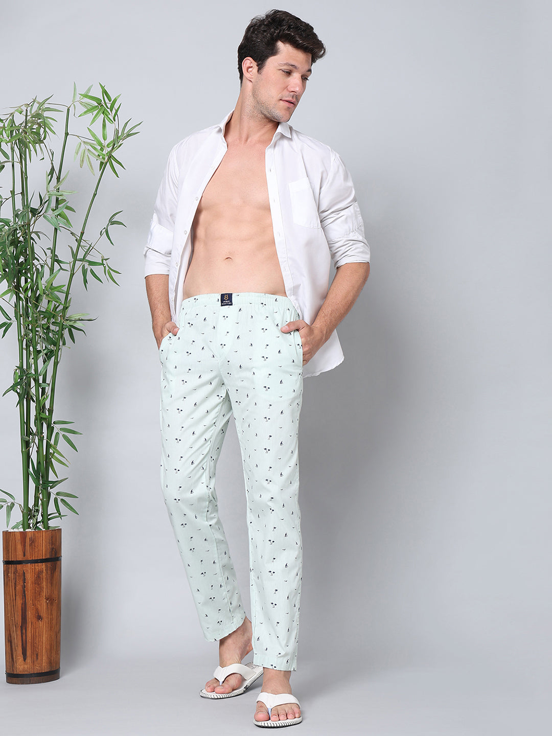 Men's Lounge Pants - 2-Pack, 100% Cotton, Side Pockets